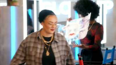 Oh, my God. [scoffs] "Samah." - Glow Up: Britain's Next Make-Up Star