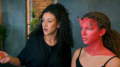 Oh, my gosh. This is so scary. [whistles] - Glow Up: Britain's Next Make-Up Star