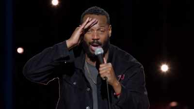 Oh, he got a big-ass
head. He's smart!" - Marlon Wayans: You Know What It Is