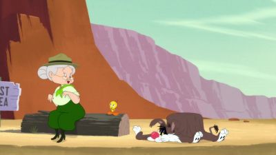 Oh, Granny. I think our donkey is rested now. - Looney Tunes Cartoons