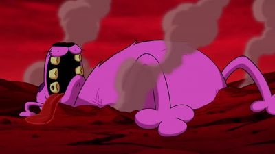 -Oh, I can't look. Watch out!
-Jeepers. - Straight Outta Nowhere: Scooby Doo! Meets Courage the Cowardly Dog