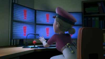 -Oh, I give up! [gasps]
-[computer chimes] - Ridley Jones