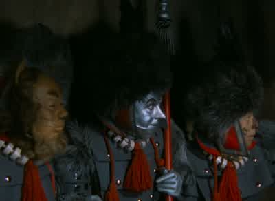 Where do we go now YeahThereWait We better make sure Dorothy are you in thereIt's us YesIt's me She's locked me inWe gotta get her out Open the doorOh hurry Please hurryThe hourglass is almost emptyStand backOh Toto Toto Oh LionI knew you'd come I knew - The Wizard of Oz