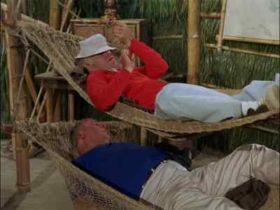 OH, IT'S 5:00.
I GOTTA QUIT
SLEEPING SO LATE. - Gilligan's Island