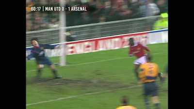 Oh, it's Andy Cole
with a header!
Must go, it does go! 1-1. - Fever Pitch: The Rise of the Premier League