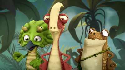Oh, we just swam up from the river, - Gigantosaurus