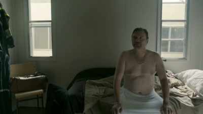 Oh, you know. Big guy.
Canadian. Checked shirt. - Tin Star