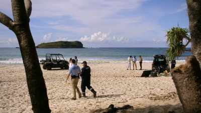 Oh, you know, just a plane
strafing the beach with bullets, - Reef Break