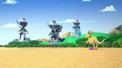 Oh look! The kangaroo
came back to say goodbye! - Rainbow Rangers