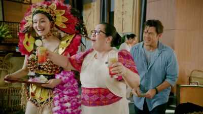 - Oh, mabuhay and welcome.
- Hi. How are you? - Almost Paradise