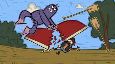 Oh no! He smashed my canoe. - Total DramaRama