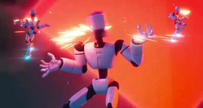 -Oh no!
-[rapid spluttering] - The Mitchells vs the Machines