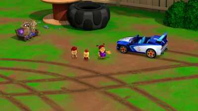 Oh, no. The boot prints
were our only clue! - The Chicken Squad