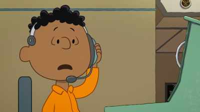 Oh, no. There seems to be
something jamming the controls. - Snoopy in Space