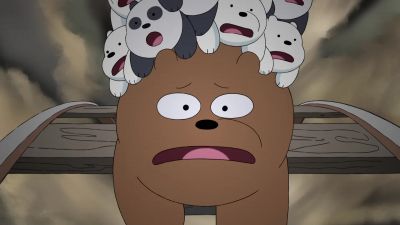 -Oh, no!
-We're not gonna make it! - We Bare Bears: The Movie