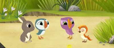 Oh, nothing.
Just hanging around. - Puffin Rock and the New Friends
