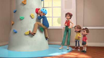 Oh! Oh, no! I looked down.
The world's spinning. - The Adventures of Paddington