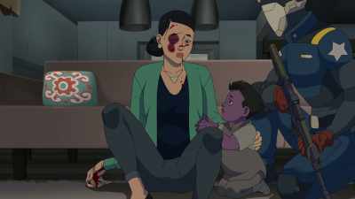 - Oh...
- [Oliver coos] - Invincible