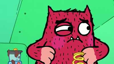 - Oh, our inventions
aren't working. - Love Monster