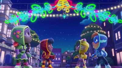 Oh, pardon me. Microphone off. - The Action Pack Saves Christmas