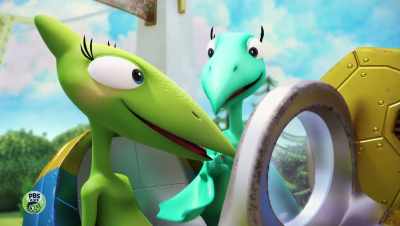 Oh, pull that lever, Tiny,
and I bet it'll start to walk. - Dinosaur Train: Adventure Island