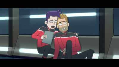 - Oh, she's walkin' and talkin'.
- Sir, quick, - Star Trek: Lower Decks
