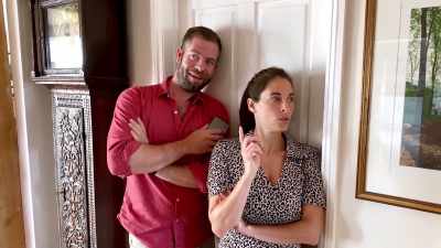 -Oh, shh, shh, shh, shh.
-[chuckles] - Staged