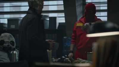 Oh, shit.
(chuckles nervously)
Is that from truck? - Watchmen
