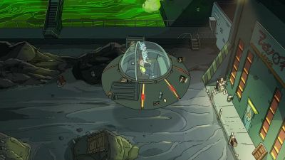 Oh, shit, I almost parked. - Rick and Morty