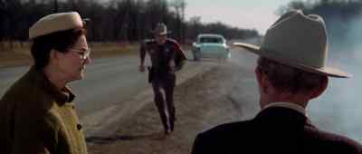 Oh, shit!
Our car's stole. - The Sugarland Express