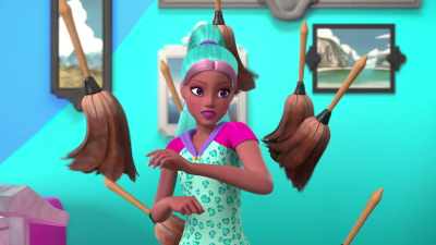 Oh! Stop! [giggles]
That tickles! - Barbie: A Touch of Magic