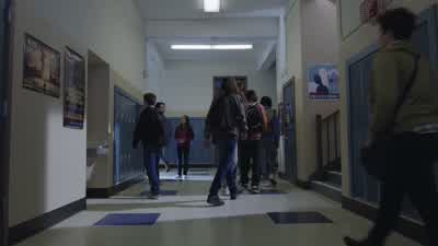 Oh. Sure. Which way is the science wing? Uh, out those doors. Take a left. - 13 Reasons Why