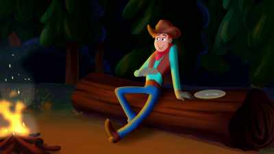 - Oh, Ted, that fish was...
(Curious George chattering) - Curious George: Go West, Go Wild