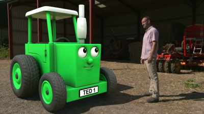 Oh, Ted, you're not big enough
for a buck rake, - Tractor Ted