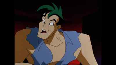 Oh, that was unexpected.
I better slow down here... - The New Batman Adventures