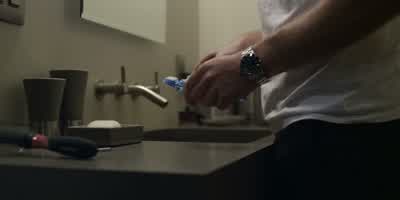 Oh, the blue toothbrush is yours, right? - House of Cards