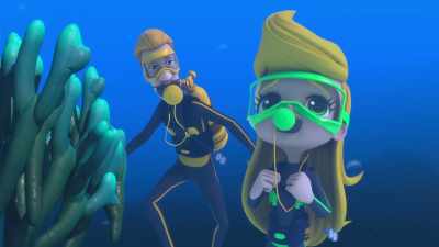 Oh, but the diving instructor
said, "No touching the reef." - Rainbow Rangers