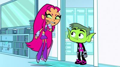 Oh! Then why can't you let
Starfire and me play? - Teen Titans Go!