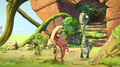 -Oh, they're here, all right!
-The babies! - Gigantosaurus