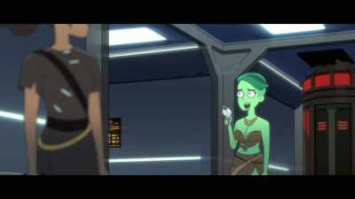 Oh, uh, you know the whole
"Orions taking slaves" thing? - Star Trek: Lower Decks