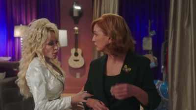 Oh! Wait, you need to take this
to the band leader. - Dolly Parton's Mountain Magic Christmas