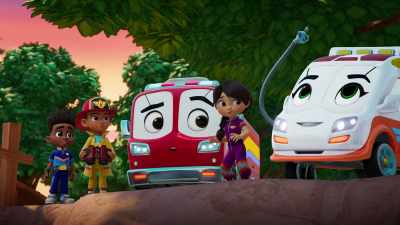 Oh! We could throw my tow line
over a branch - Firebuds