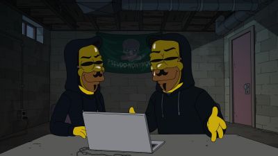 Oh! We're back on! We're live! - The Simpsons