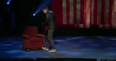 Oh, yeah, I'll...
I'll treat meself. Whoa." - Jim Jefferies: Freedumb