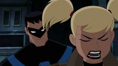 Oh, yeah? Just freaking try, you butt-wipe! - Batman and Harley Quinn