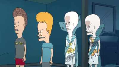 - Oh, yeah, yeah, heh,
I went to college-- - Beavis and Butt Head Do the Universe