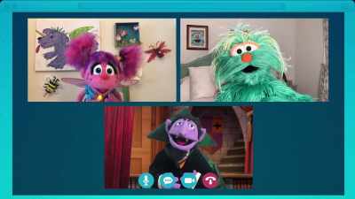 - Oh, yeah, yeah.
Me... me... me sorry, Chef Gonger. - Sesame Street: Elmo's Playdate