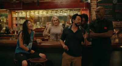 -Oh, yeah, yeah, sorry,
it slipped out as I was offering - Bar Fight