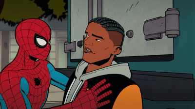 Oh, you're okay! Oh, man, you scared--
[grunts] - Your Friendly Neighborhood Spider-Man