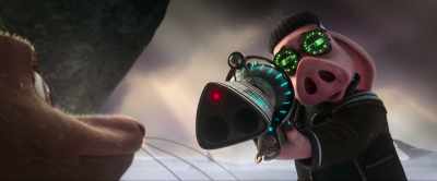- Oink.
- [polecat yelling] - Hitpig!